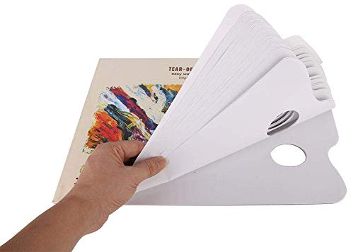 A3 Palette Peinture Jetable, Bloc Palette avec 35 Feuilles, Palette de Papier Couché pour Peinture à l'huile Aquarelle Gouache