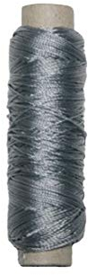 Sattlergarn Zwirn 14x2x3 Polyester 50 m Silbergrau Ø 0,3mm (5055)