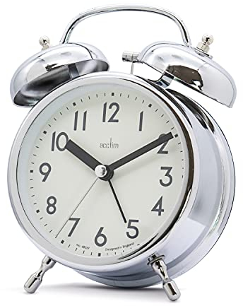 Acctim Hardwick 16127 Doppelglocken-Wecker in Chrom