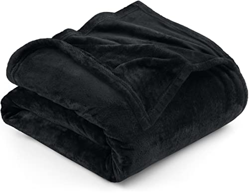 Utopia Bedding Luxus-Bettdecke aus Flanell-Fleece, für Twin-Size-Bett, Schwarz