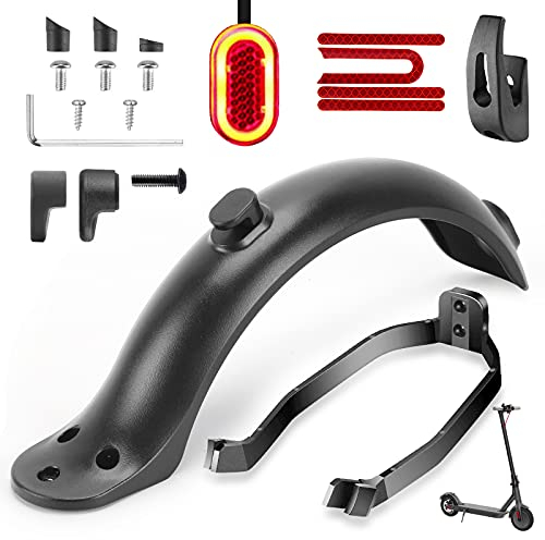 TAGVO Garde Boue Arrière De Electrique Scooter, avec Support de Garde-Boue et Crochet Avant，Outils et Visserie, pour Accessoire de Remplacement de Scooter électrique Xiaomi M365/M365 Pro, Nior Blanc