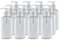 Bote dispensador de Gel rellenable 200 ml. Frasco hermético de plástico Pet Transparente para jabón, champú, lociones, hidroalcohol. (12 Unidades)