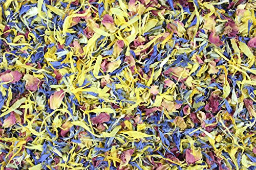 1000Kräuter Blütenmix Blütenmischung Bunt Teeblüten Teeblütenmischung Dekoblüten Dekoblütenmischung (50g)