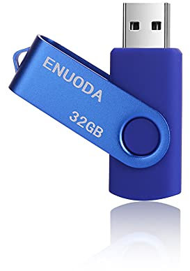 ENUODA Chiavetta USB 32GB Pen Drive USB 2.0 Unità Memoria Stick per PC, Laptop (Blu)