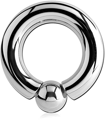 Schraubkugelring 4,0-15,0 mm aus 316L Chirurgenstahl - Größenwahl - Intimpiercing BCR Screw-On (Dicke: 8,0 mm | Innendurchmesser: 12 mm)