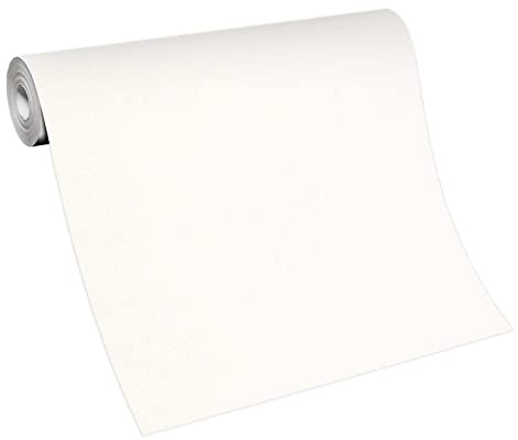 Uni Vliestapete schlicht | Einfarbige Tapete glatt ideal für Schlafzimmer und Flur | Vlies Wandtapete in Weiß dezent mit Vinyl