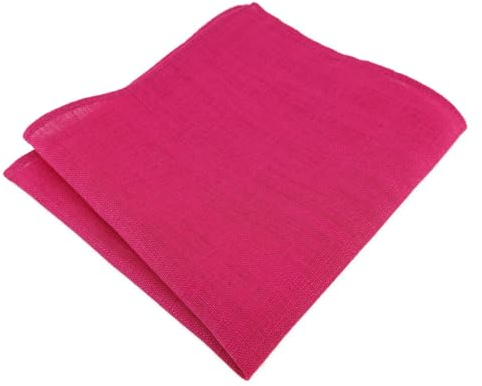 TigerTie Einstecktuch in magenta einfarbig Uni - Kavalierstuch 100% Leinen - Stecktuchgröße 26 x 26 cm