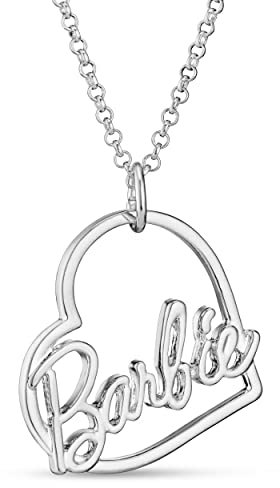Barbie - Collana con cuore di script, Zinco