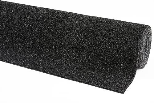 andiamo Kunstrasen Black strapazierfähig robust und pflegeleicht - geeignet für Indoor und den überdachten Außenbereich 100% Polypropylen 100 x 200 cm schwarz