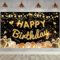 Geburtstag Banner Schwarz Gold - Happy Birthday Hintergrund für Männer und Frauen - Groß Deko