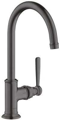 hansgrohe AXOR Montreux Einhebel-Waschtischmischer 210, ohne Ablaufgarnitur, Ausladung 175mm, Farbe: Brushed Black Chrome