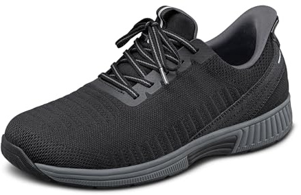 Orthofeet Yari Orthopädische Herren Sneaker | Hands-Free Wasserabweisende Slip-On Stretch-Sneaker, Rutschfest, Fußgewölbestütze Und Weiche Dämpfung