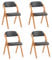 SoBuy FST92-SGx4 Klappstuhl Klappstühle Set 4 klappstühle Küchenstühler mit gepolsterter Sitzfläche und Lehne Sitzgruppe Gästestühle Dunkelgrau BHT ca. 47x77x60cm
