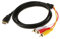 Tiuimk Cable de audio y vídeo HDMI a AV (rojo, amarillo y blanco), color negro, macho a 3 RCA, 1,5 m