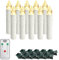 Froadp 20 Stück Mini Weihnachtsbaumkerzen Kabellose mit Timer, Fernbedienung & Clips Warmweiß LED Kerzen Satz Christbaumkerzen Dimmbar Baumkerzen Dekoration für Weihnachten (ohne AA Batterie)
