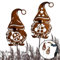 Terma Stahldesign Rost Winterzwerg 120 cm Weihnachts Wichtel zweier Set Gartenstecker Outdoor rost deko Weihnachten stecker winterdeko draußen blumenstecker