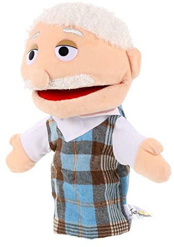 DIKACA Handpuppe Für Geschichtenerzählen Interaktive Stofffigur Niedlicher Opa Kreative DIY Handspielzeug Dekorative Handpuppe Für Und Erwachsene
