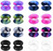 JFORYOU Silikon-Ohrpassstücke Tunnel Stecker 8 Paare Ohrspanner Flexible Ear Spacers Doppelt aufgeweitete Expander Piercing Ohrring Halter 6/8/10/12/14mm Schwarz Weiß Bunt