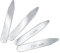 Flocade Metall-Kragenstäbchen für Herren. Rostfreie Eisen-Kragenstäbe. 5,7 cm, 6,3 cm, 7,9 cm, 3 Paar, silber, 2.2 inches,2.5 inches,2.75 inches