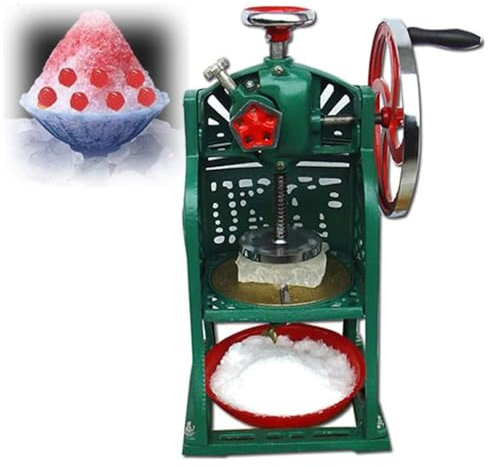 Broyeur à Glace Manuel, Machine à Glace Pilée à Manivelle pour Usage Domestique, Machine à Cône de Neige Portable, Machine à Granité pour Fête, Bars, Restaurants