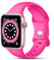 CeMiKa Cinturino Compatibile per Apple Watch Cinturino 38mm 40mm 41mm 42mm 44mm 45mm 46mm 49mm, Silicone Cinturini di Ricambio per iWatch Series 10 9 8 7 6 5 4 3 2 1 SE, 38mm/40mm/41mm-S/M, Rosa Caldo