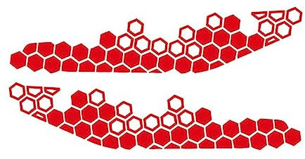 Uposao 2 Stück Waben Autoaufkleber Waben Auto Motorrad Wabenmuster Karosserie Dekorations Aufkleber Sechseck Auto Aufkleber Sticker Selbstklebende Für LKW SUV Stoßstange Motorrad