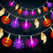 A.bigwhale Halloween Lichter 30 LED, Halloween Deko Lichterkette Kürbis Fledermaus Geister Spinne Batteriebetriebene Lichterkette 2 Modi, Lichterketten für Innen Home Party Dekor Fenster Veranda