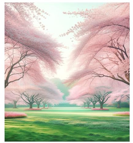 Cubierta magnética para puerta de frigorífico o lavadora, diseño de árbol de cerezo, decoración del hogar, cocina, 66.0 cm de alto x 58.9 cm de