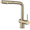 XJTNLB Grifo Cocina 3 Vias Osmosis Extensible Oro Cepillado Griferia de Cocina 3 Vias Monomando Fregadero Mezclador Grifo de Cocina con 2 Salidas