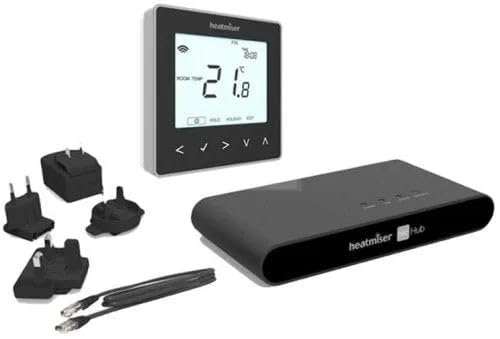 Heatmiser neoKit1 Smart Heating Thermostat & Hub Kit Black
