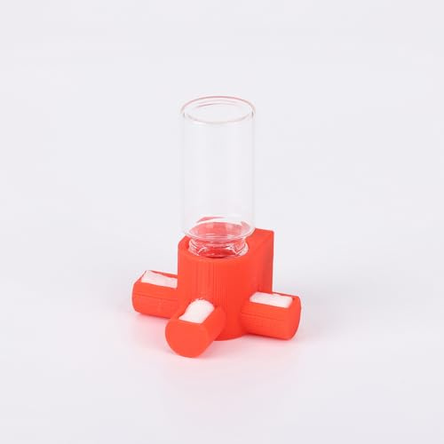 Daerky Jumping Spider Water Dispenser, Magnetic Hanging Feeder,Suitable for Jumping Spiders,Tarantulas, Praying Mantises,Arboreal Animals, and Other Small Animal Enclosure Accessories,5ML (Red)