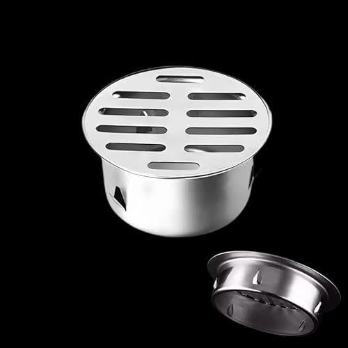 70MM Floor Drain Cover,304 Stainless Steel Drain Covers Filter,Round Flat Drain Grate Cover,Removable Floor Drain Cover,Anti-clogging Floor Drain Cover,For Balcony,Sinks,Garden