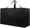 Cozary 150L Aufbewahrungstasche Groß, 600D Oxford Heavy-Duty Umzugstaschen mit Handgriff, Wasserdichte Tragetasche für Kleidung, Decken, Kissen, 85 x 55 x 33 CM, Schwarz