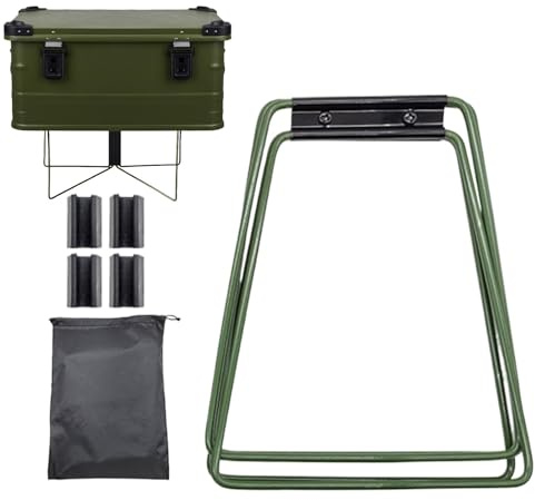 Niesel Faltbarer Kühlbox-Ständer, klappbar, Campingständer | Tragbarer Eisbox-Ständer aus Edelstahl, Campingbox-Ständer, wasserdicht, hoch