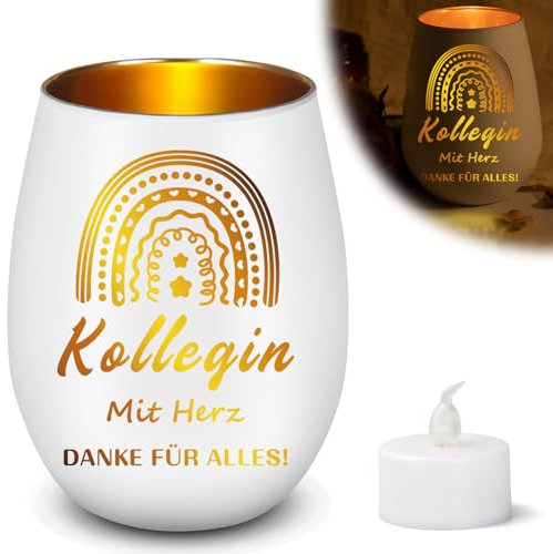 Abschiedsgeschenk Kollegin Windlicht mit Gravur, Abschied Kollegin Jobwechsel, Windlicht Personalisiert Abschiedsgeschenk Kollegen, Geburtstagsgeschenk Ruhestand Dankeschön Geschenk für kollegen