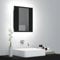 Myheimly Spiegelschrank mit LED-Leuchten 40x12x45 cm,Schwarz