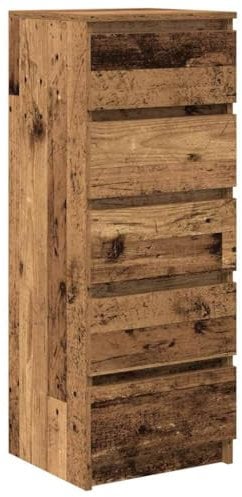 vidaXL Aparador con cajones Madera Vieja 37,5x35x99 cm, Armario de Almacenamiento, Mueble aparador, Mueble de Pasillo, Mueble Buffet