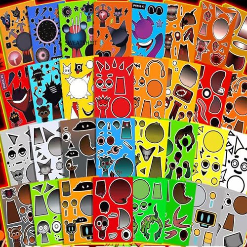 32Pcs Cartoon Stickers Game Stickers for Laptop Phone Case Skateboard Suitcase Waterproof Decals (Colorful,32Pcs)