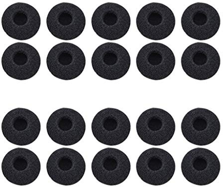 jebyltd 20 Stück 18 mm weiche Schaumstoff-Kopfhörerpolster, Ohrhörer-Schwamm-Abdeckungen, Ersatzkissen für die meisten Kopfhörer, MP3, MP4