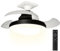 Ventilador de techo LED con luces, ventilador retráctil sin aspas con luces, control remoto, refrigerador doméstico, accesorios para el hogar regulable, ventilador silencioso