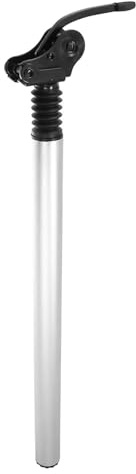 Fahrrad-Klappsattelstütze 25,4/27,2/28,6/30,4/31,8/33,9×300Mm Fahrradsattelstützen,Leichtes Aluminium,Innen Verstellbare Gefederte Sattelstütze, Für Die Meisten Mountainbikes,Silver-28.6mm