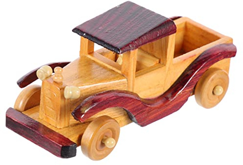 Ipetboom Retro Holz Auto Modell Vintage Auto Dekoration Holz Ornament Für Wohnzimmer Schlafzimmer Arbeitszimmer Schreibtisch Декоранция