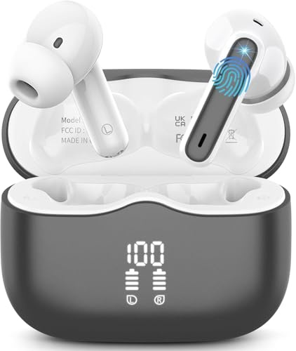 xinwld Bluetooth Kopfhörer, Kopfhörer Kabellos Bluetooth 5.3 In Ear Kopfhörer mit ENC Noise Cancelling Mic, IP7 Wasserdicht, Kabellose Kopfhörer Tiefer Bass Wireless Earbuds 50Std