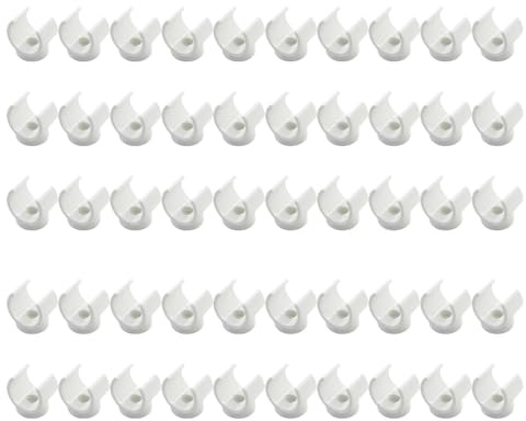 Confezione da 50 clip per tubi da 20 mm, morsetti per tubi dell'acqua in PVC, a forma di U, per sistemi di approvvigionamento idrico e drenaggio