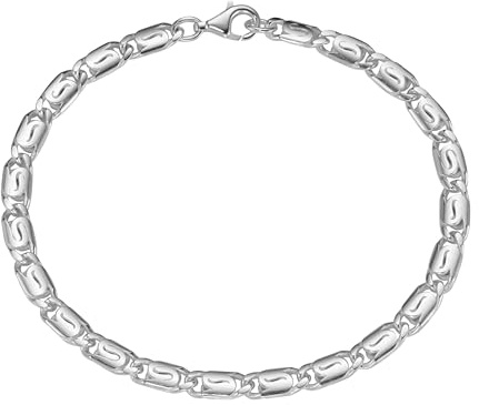 Smart Jewel Armband Armband S-Panzerkette, massiv, Silber 925
