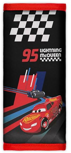 Autositzgurt-Abdeckung, Schutzpolster mit Klettverschluss (DISNEY CARS MCQUEEN)