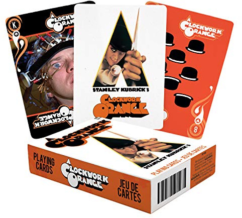 AQUARIUS 52450 A Spielkarten, Uhrwerk, Orange, Mehrfarbig, 7,6 cm