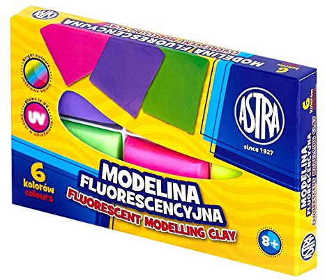 Modelina fluorescencyjna 6 kolorów