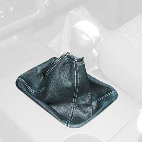 RedlineGoods Schaltsack Manschette kompatibel mit Nissan Navara 2005-14. Maßgeschneidert - Nicht universell. Echtes Top Qualitat Italienisches Alcantara. Schwarz mit Blauem Faden