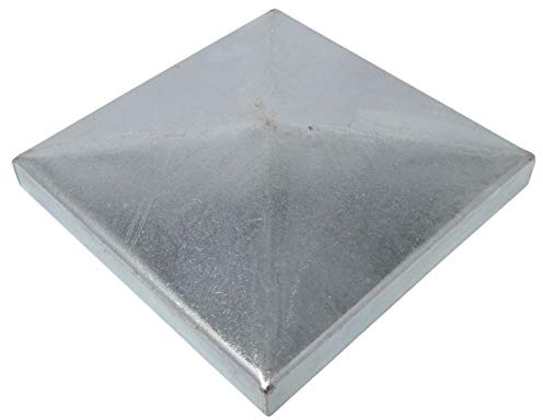 4 x SO-TOOLS® Pfostenkappe Pyramide Stahl verzinkt Abdeckkappe für Pfosten 80 x 80 mm